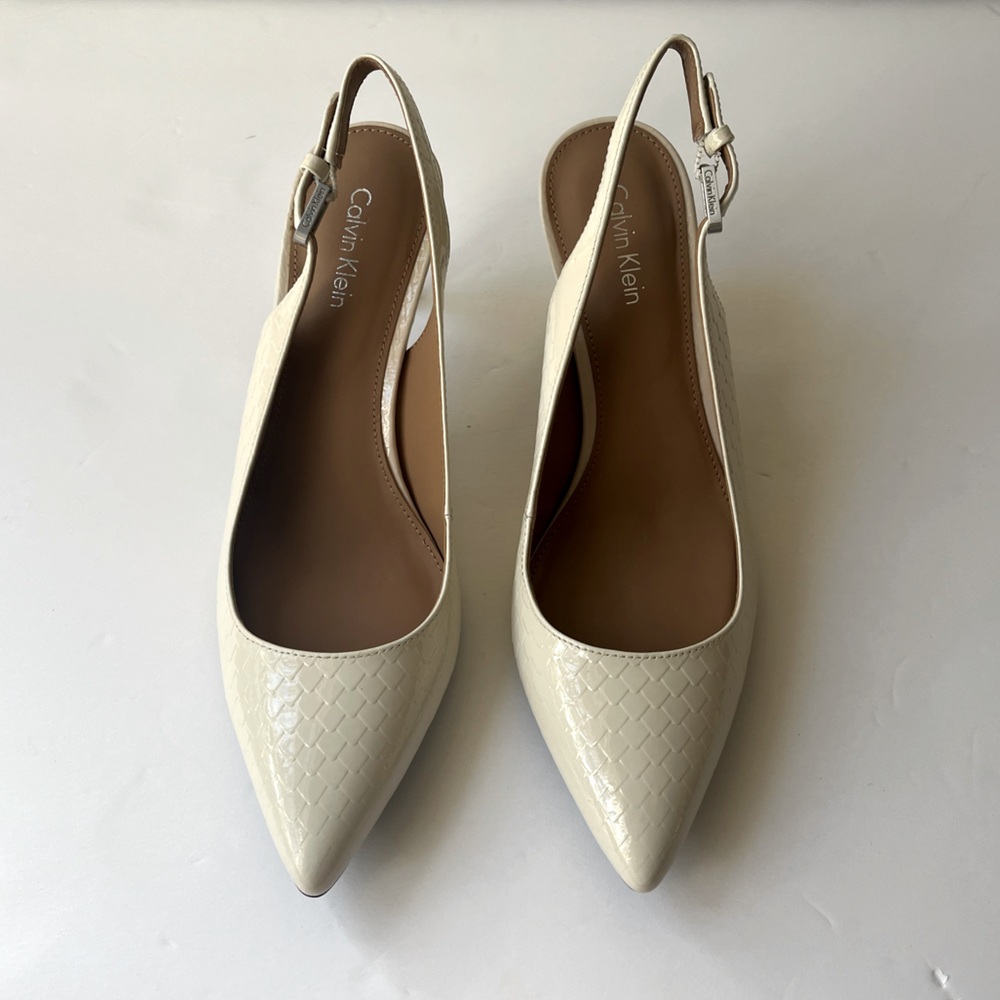 Calvin Klein leather sling back
